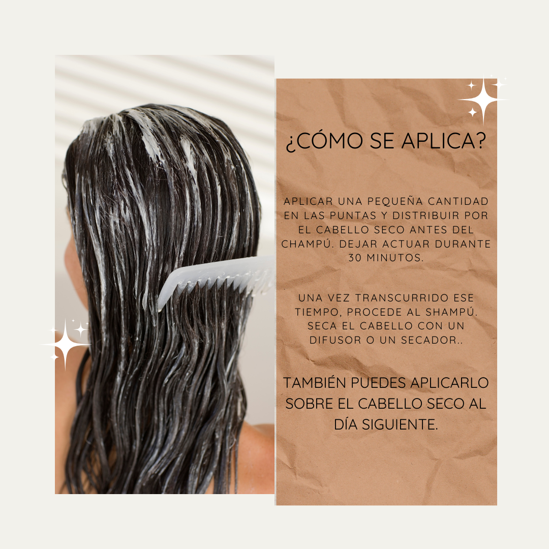 Mascarilla y crema modeladora sin siliconas y sulfatos